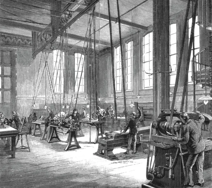 Framed Print : The Walker Engineering Laboratories at Liverpool; The Main Laboratory (Looking North-east), 1890. Creator: Unknown Framed Print : The Walker Engineering Laboratories at Liverpool; The Main Laboratory (Looking North-east), 1890. Creator: Unknown