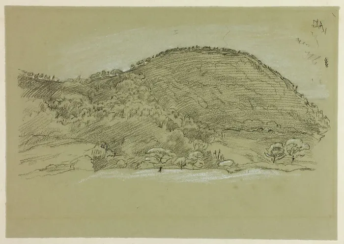 Framed Print : Walking Through the Fields, July 25, 1868. Creator: John Linnell Framed Print : Walking Through the Fields, July 25, 1868. Creator: John Linnell