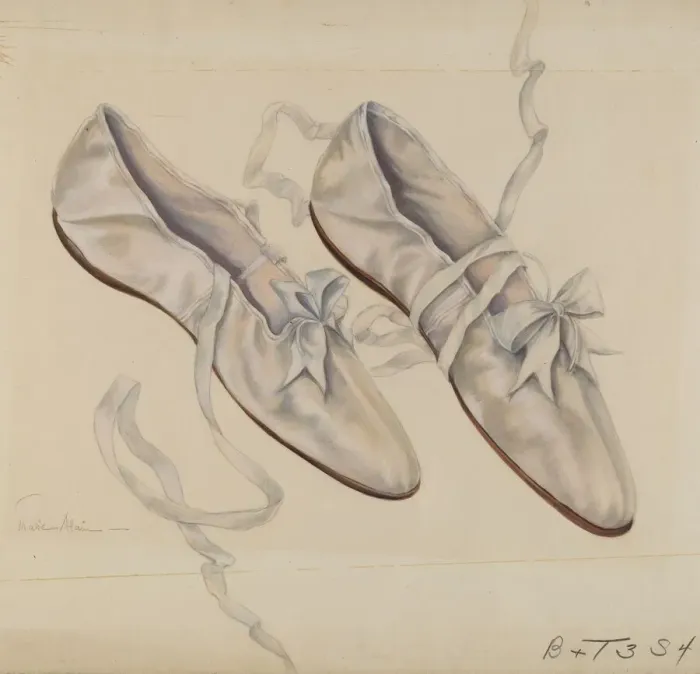 Framed Print : Walking Slippers, c. 1936. Creator: Marie Alain Framed Print : Walking Slippers, c. 1936. Creator: Marie Alain