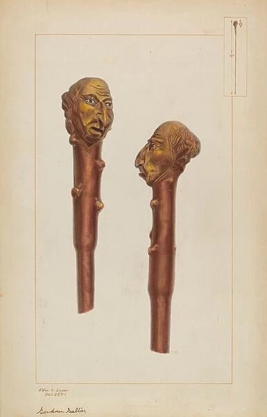 Walking Stick, c. 1937. Creator: Edward L Loper
