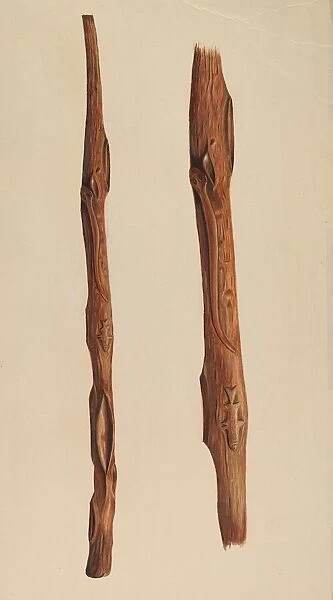 Walking Stick, c. 1937. Creator: Frank Gray