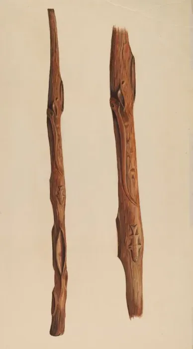 Framed Print : Walking Stick, c. 1937. Creator: Frank Gray Framed Print : Walking Stick, c. 1937. Creator: Frank Gray