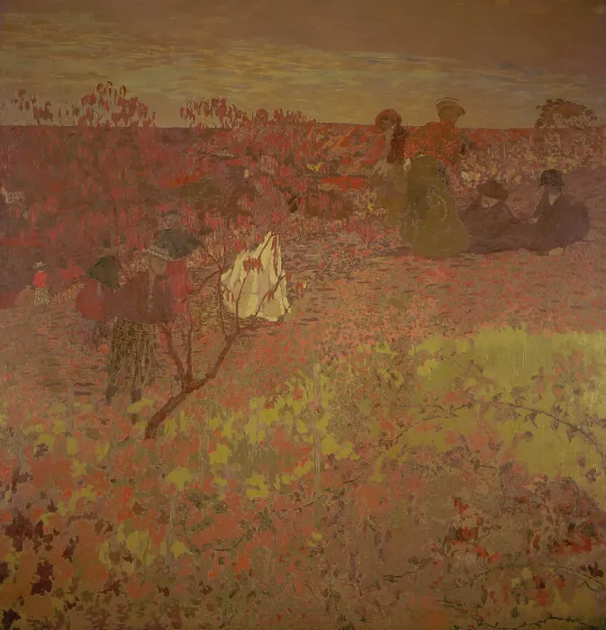 Framed Print : Walking in the Vineyard, between c1897 and c1899. Creator: Edouard Vuillard Framed Print : Walking in the Vineyard, between c1897 and c1899. Creator: Edouard Vuillard