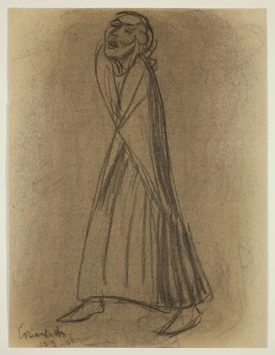 Framed Print : Walking Woman, 1922. Creator: Ernst Barlach Framed Print : Walking Woman, 1922. Creator: Ernst Barlach
