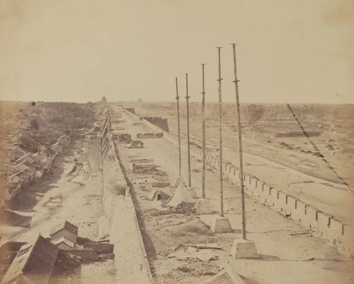 Framed Print : Top of the Wall From Anting Gate, Pekin, Taken Possession by English and French Troops Framed Print : Top of the Wall From Anting Gate, Pekin, Taken Possession by English and French Troops