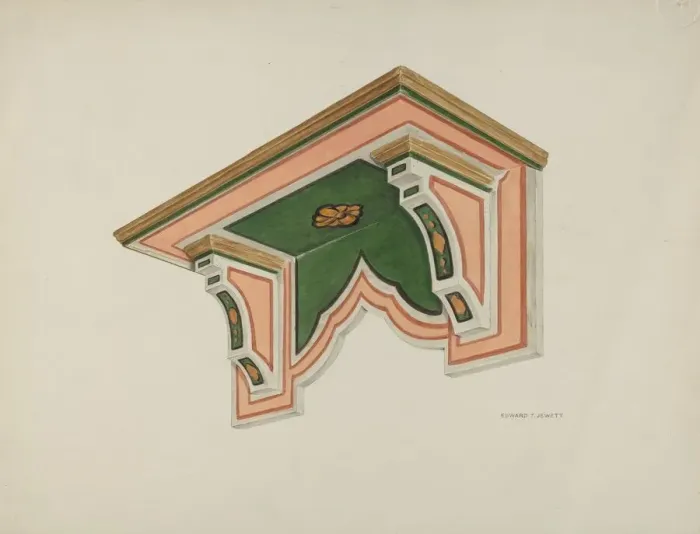 Framed Print : Wall Bracket (Eccleasiastical), 1939. Creator: Edward Jewett Framed Print : Wall Bracket (Eccleasiastical), 1939. Creator: Edward Jewett