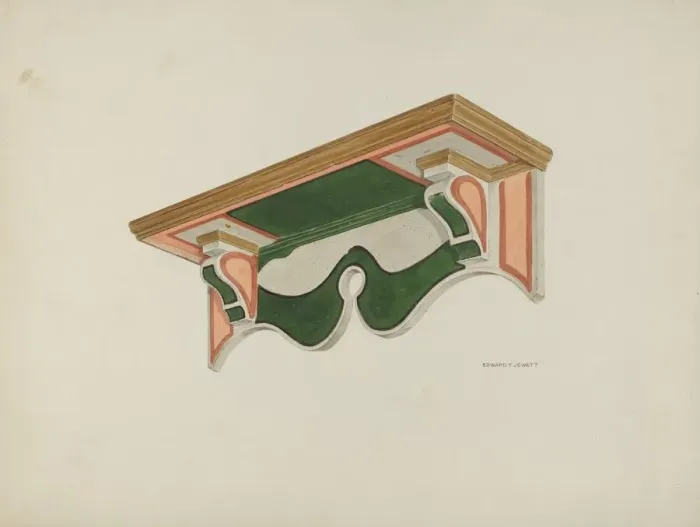 Framed Print : Wall Bracket (Ecclesiastical), 1939. Creator: Edward Jewett Framed Print : Wall Bracket (Ecclesiastical), 1939. Creator: Edward Jewett