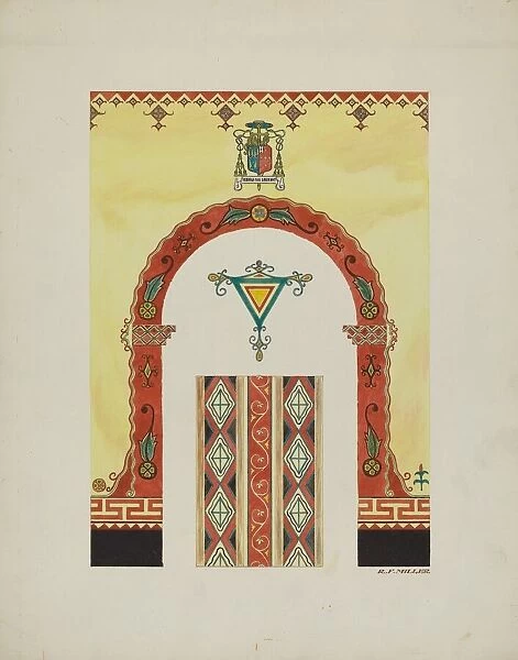 Wall and Ceiling Decorations, 1936. Creator: Randolph F Miller