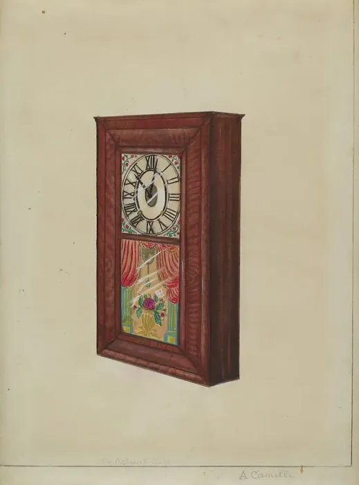 Framed Print : Wall Clock, c. 1936. Creator: Albert Camilli Framed Print : Wall Clock, c. 1936. Creator: Albert Camilli