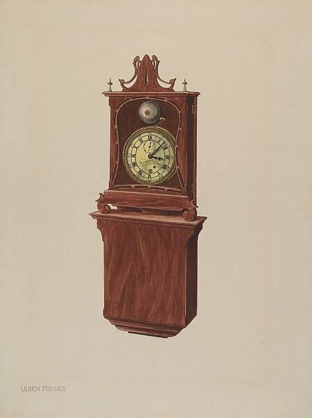 Wall Clock, c. 1937. Creator: Ulrich Fischer