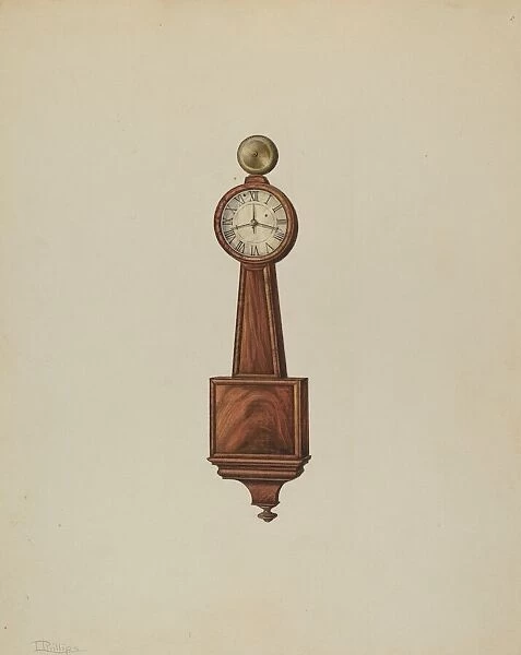 Wall Clock, c. 1938. Creator: Lawrence Phillips
