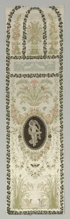 Framed Print : Wall Covering with Classical Figure, late 1700s - early 1800s. Creator: Philippe de Lasalle Framed Print : Wall Covering with Classical Figure, late 1700s - early 1800s. Creator: Philippe de Lasalle