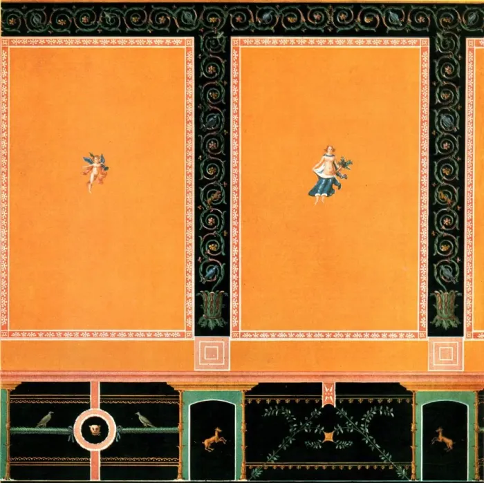 Framed Print : Wall decoration, Pompeii, Italy, (1928). Creator: Unknown Framed Print : Wall decoration, Pompeii, Italy, (1928). Creator: Unknown