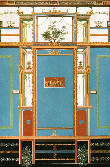 Framed Print : Wall decoration, Pompeii, Italy, (1928). Creator: Unknown Framed Print : Wall decoration, Pompeii, Italy, (1928). Creator: Unknown