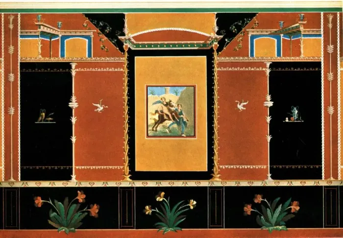 Framed Print : Wall decoration, Pompeii, Italy, (1928). Creator: Unknown Framed Print : Wall decoration, Pompeii, Italy, (1928). Creator: Unknown