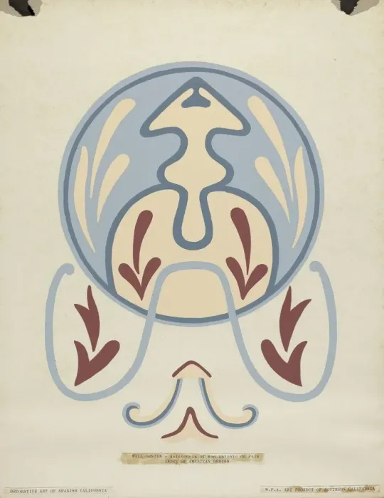 Framed Print : Wall Design - Asistencia of San Antonio de Pala From the Portfolio: Decorative... California'. Creator: Unknown Framed Print : Wall Design - Asistencia of San Antonio de Pala From the Portfolio: Decorative... California'. Creator: Unknown