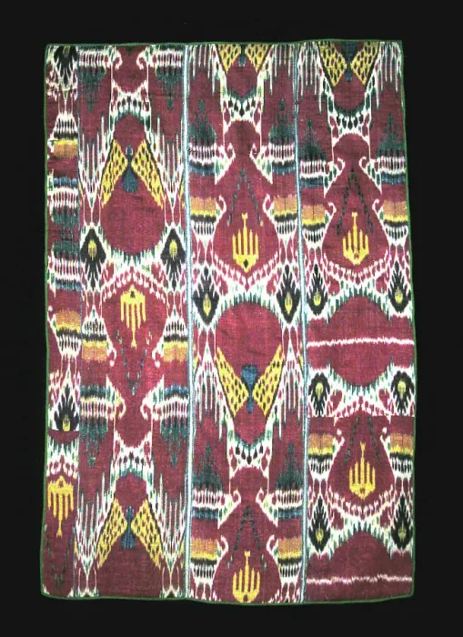Framed Print : Wall Hanging Composed of Three Panels, Uzbekistan, 1825 / 75. Creator: Unknown Framed Print : Wall Hanging Composed of Three Panels, Uzbekistan, 1825 / 75. Creator: Unknown