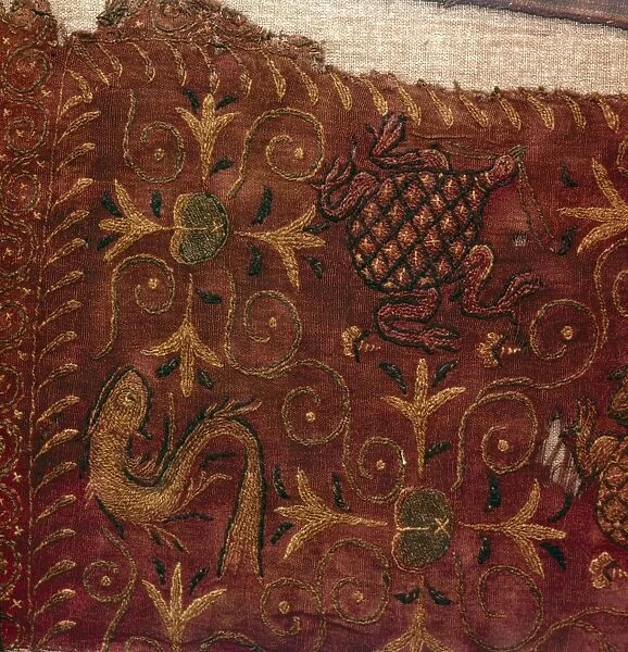 Wall- hanging embroidered with Tortoise and Fish from Noin Ula, c1st century BC