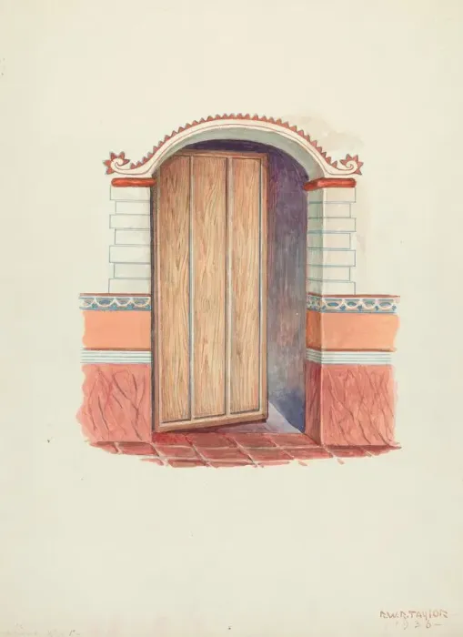 Framed Print : Wall Painting, 1936. Creator: Robert W. R. Taylor Framed Print : Wall Painting, 1936. Creator: Robert W. R. Taylor
