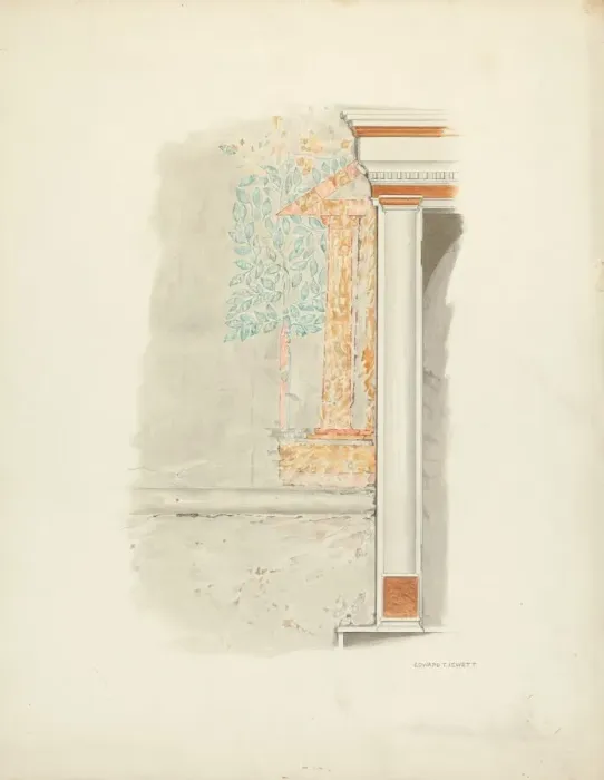 Framed Print : Wall Painting, 1939. Creator: Edward Jewett Framed Print : Wall Painting, 1939. Creator: Edward Jewett
