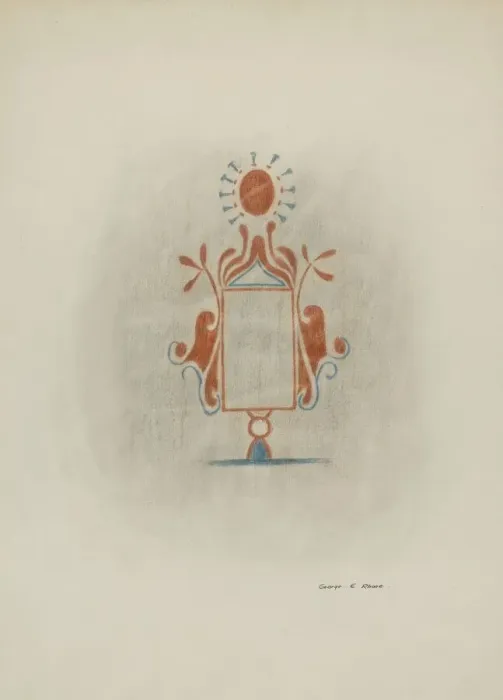 Framed Print : Wall Painting, c. 1939. Creator: George E. Rhone Framed Print : Wall Painting, c. 1939. Creator: George E. Rhone