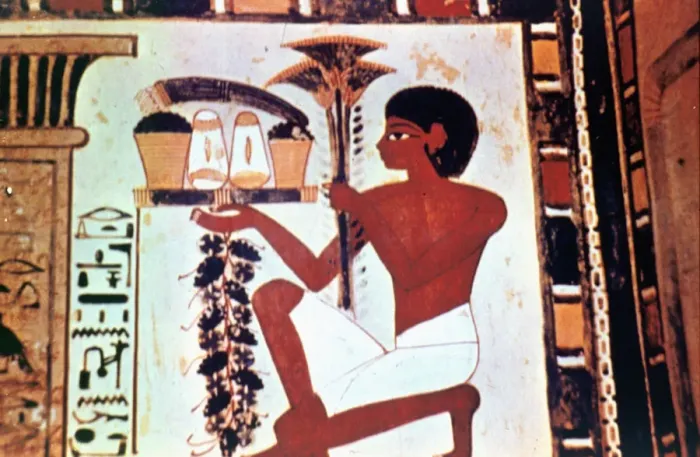 Framed Print : Wall Painting, Detail, Servant with Offerings, Chapel of Menna, Thebes Framed Print : Wall Painting, Detail, Servant with Offerings, Chapel of Menna, Thebes