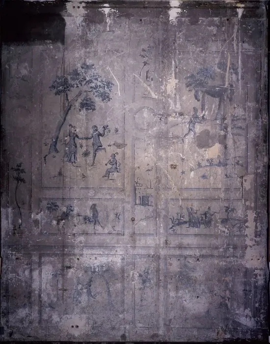 Framed Print : Wall painting: pastoral scenes, between 1715 and 1725. Creator: Unknown Framed Print : Wall painting: pastoral scenes, between 1715 and 1725. Creator: Unknown