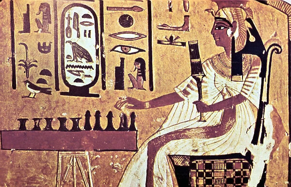 Wall painting from the tomb of Nefertari, Thebes, Ancient Egypt, 19th Dynasty, 13th century BC