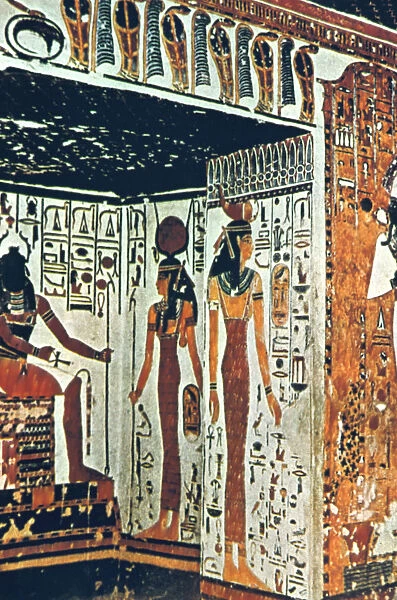 Wall Painting, Tomb of Nefertiti, Thebes, Egypt