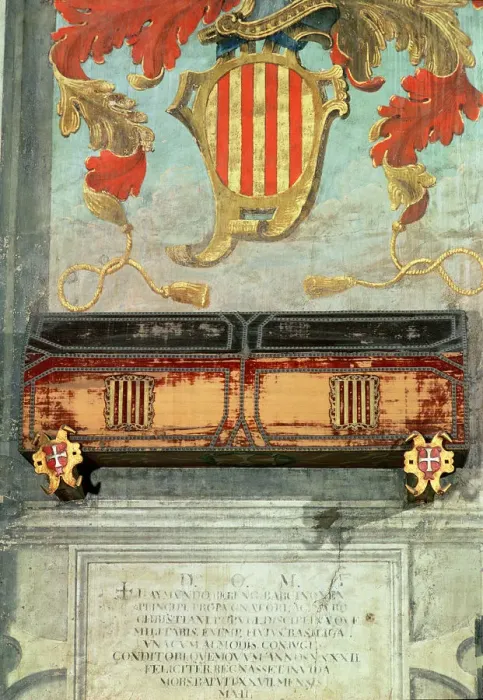 Framed Print : Wall Paintings and tomb of the Count of Barcelona Ramon Berenguer I the Older (1024 - 1076) Framed Print : Wall Paintings and tomb of the Count of Barcelona Ramon Berenguer I the Older (1024 - 1076)