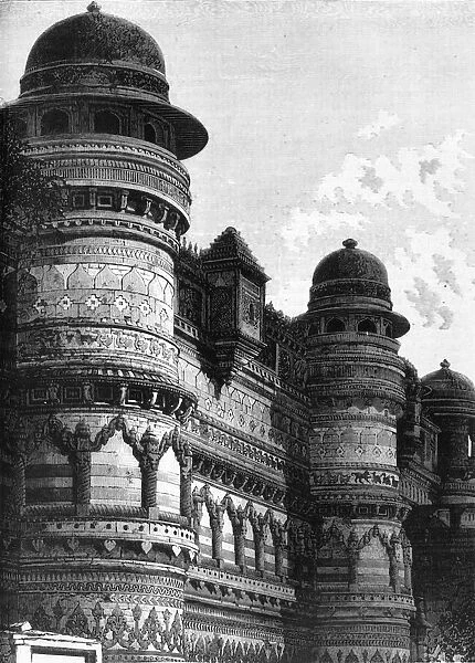Side Wall of the Pâl Palace, Gwalior, c1891. Creator: James Grant