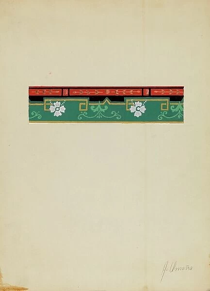 Wall Paper Border, c. 1936. Creator: Alfonso Umana