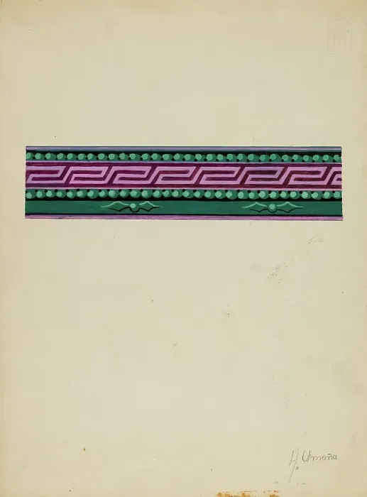 Framed Print : Wall Paper Border, c. 1936. Creator: Alfonso Umana Framed Print : Wall Paper Border, c. 1936. Creator: Alfonso Umana