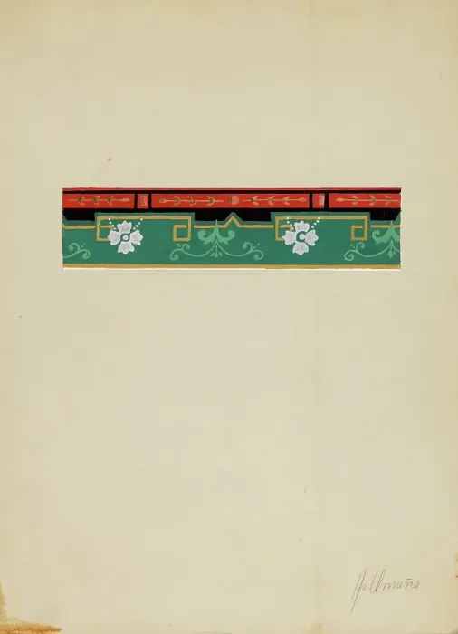Framed Print : Wall Paper Border, c. 1936. Creator: Alfonso Umana Framed Print : Wall Paper Border, c. 1936. Creator: Alfonso Umana