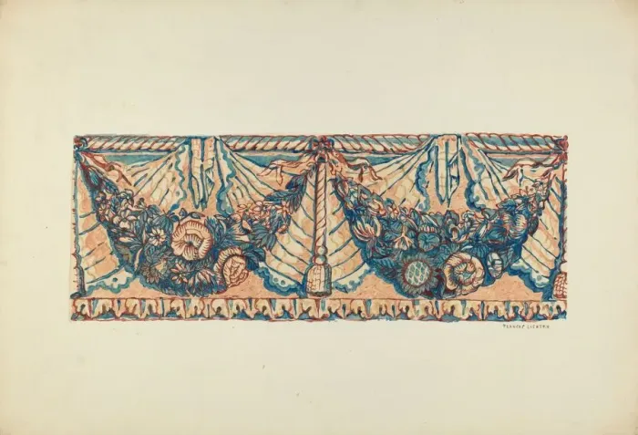 Framed Print : Wall Paper Border, c. 1937. Creator: Frances Lichten Framed Print : Wall Paper Border, c. 1937. Creator: Frances Lichten