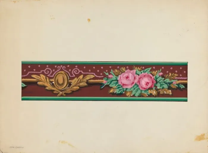 Framed Print : Wall Paper Border, c. 1937. Creator: John Garay Framed Print : Wall Paper Border, c. 1937. Creator: John Garay