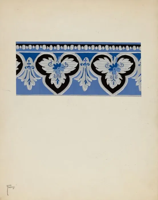 Framed Print : Wall Paper Border, c. 1937. Creator: Paul Farkas Framed Print : Wall Paper Border, c. 1937. Creator: Paul Farkas