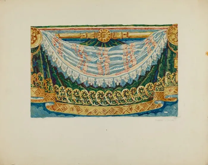 Framed Print : Wall Paper Border Design, c. 1936. Creator: Frances Lichten Framed Print : Wall Paper Border Design, c. 1936. Creator: Frances Lichten
