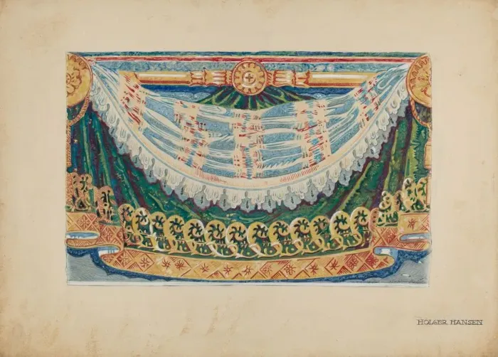 Framed Print : Wall Paper Border Design, c. 1939. Creator: Holger Hansen Framed Print : Wall Paper Border Design, c. 1939. Creator: Holger Hansen