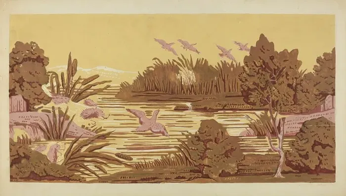 Framed Print : Wall Paper, c. 1936. Creator: Charlotte Angus Framed Print : Wall Paper, c. 1936. Creator: Charlotte Angus