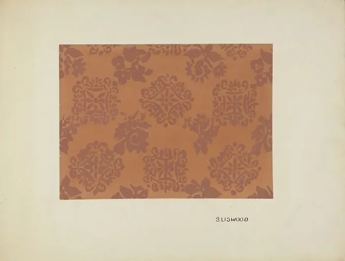 Framed Print : Wall Paper, c. 1936. Creator: Sidney Liswood Framed Print : Wall Paper, c. 1936. Creator: Sidney Liswood