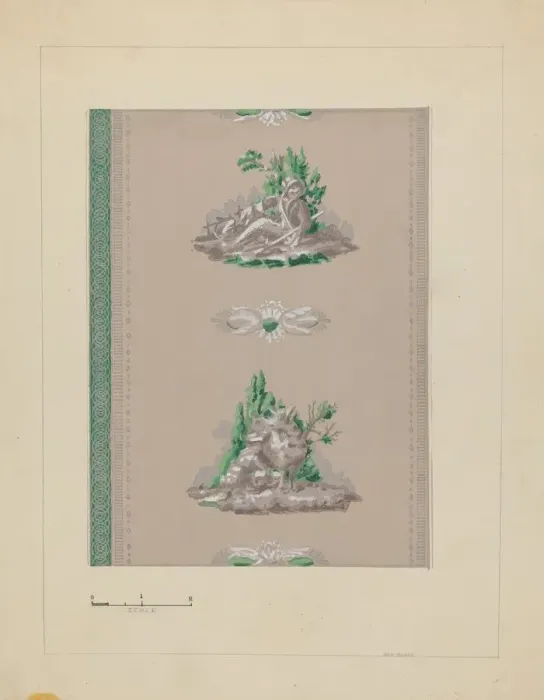 Framed Print : Wall Paper, c. 1937. Creator: John Garay Framed Print : Wall Paper, c. 1937. Creator: John Garay