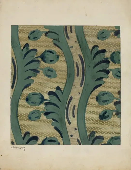 Framed Print : Wall Paper, c. 1937. Creator: Joseph Rothenberg Framed Print : Wall Paper, c. 1937. Creator: Joseph Rothenberg