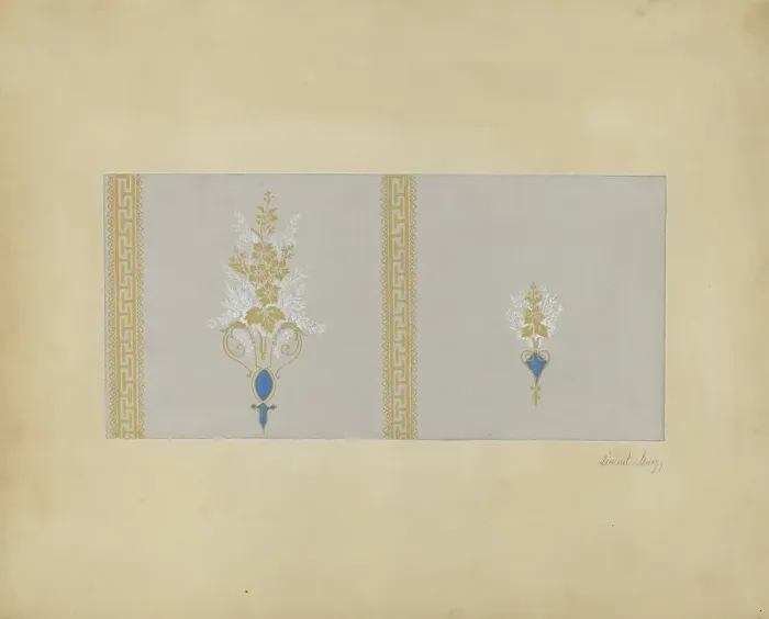Framed Print : Wall Paper, c. 1937. Creator: Vincent Burzy Framed Print : Wall Paper, c. 1937. Creator: Vincent Burzy