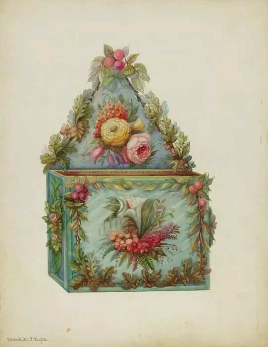 Framed Print : Wall Pocket, c. 1939. Creator: Nicholas Zupa Framed Print : Wall Pocket, c. 1939. Creator: Nicholas Zupa