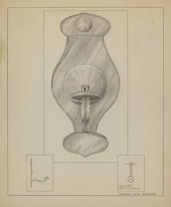 Framed Print : Wall Sconce, 1935 / 1942. Creator: Francis Law Durand Framed Print : Wall Sconce, 1935 / 1942. Creator: Francis Law Durand