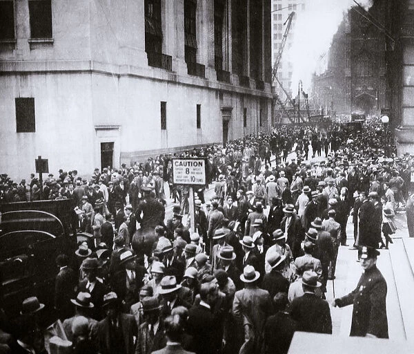 The Wall Street Crash, New York City, USA, Thursday, 24 October 1929