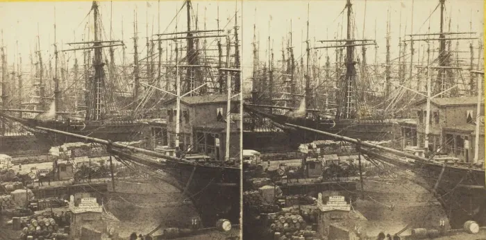 Framed Print : Wall Street Ferry, New York, 1860 / 69. Creator: Anthony & Company Framed Print : Wall Street Ferry, New York, 1860 / 69. Creator: Anthony & Company