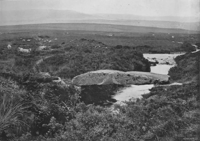 Framed Print : Walla Brook Bridge, Dartmoor, c1896. Artist: Chapman & Sons Framed Print : Walla Brook Bridge, Dartmoor, c1896. Artist: Chapman & Sons
