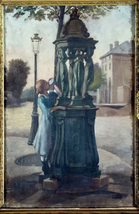 Framed Print : A Wallace Fountain, c1880. Creator: Andre Gill Framed Print : A Wallace Fountain, c1880. Creator: Andre Gill